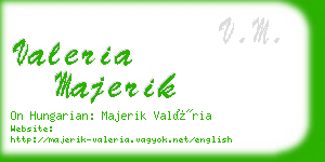 valeria majerik business card